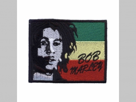 Bob Marley - Rasta nažehľovacia vyšívaná nášivka (možnosť nažehliť alebo našiť na odev) rozmery: 8,5x7cm  materiál100%bavlna